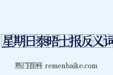 星期日泰晤士报反义词是什么意思的图片